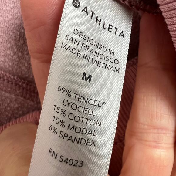 Athleta Women's Size Medium Balance Printed Jogger Pink Rose Tie Dye Athleisure - Picture 9 of 9